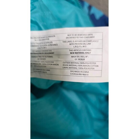 Moroccanoil Large Blue Camouflage Tote Bag Padded Straps Zipper Closure & Spacio - Picture 4 of 8